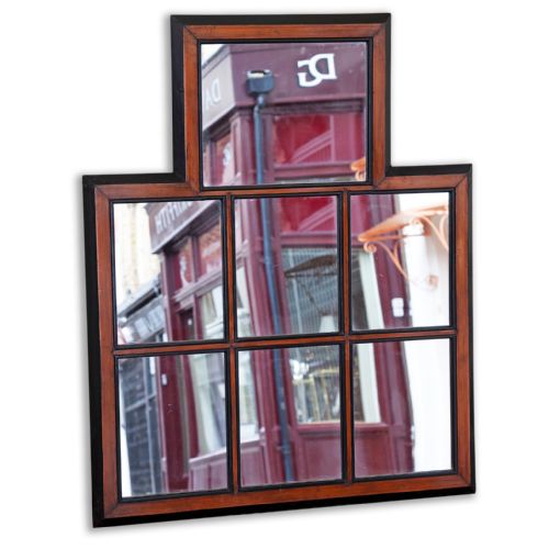 PART EBONIZED PINE FRAMED SEVEN SECTION MIRROR