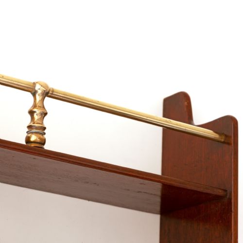 SUPER QUALITY SHIP'S TWO TIER SHELF WITH CHUNKY BRASS GALLERY - ADDITIONAL PHOTO 2