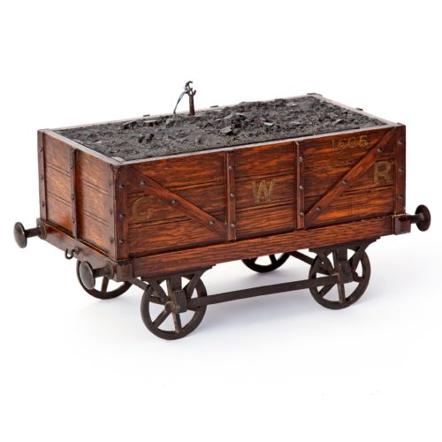 OAK SMOKERS CABINET IN THE FORM OF A GWR COAL WAGON - ADDITIONAL PHOTO 1