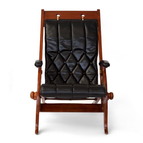 MATCHED PAIR OF 19TH C FOLDING COLONIAL CAMPAIGN CHAIRS - ADDITIONAL PHOTO 2