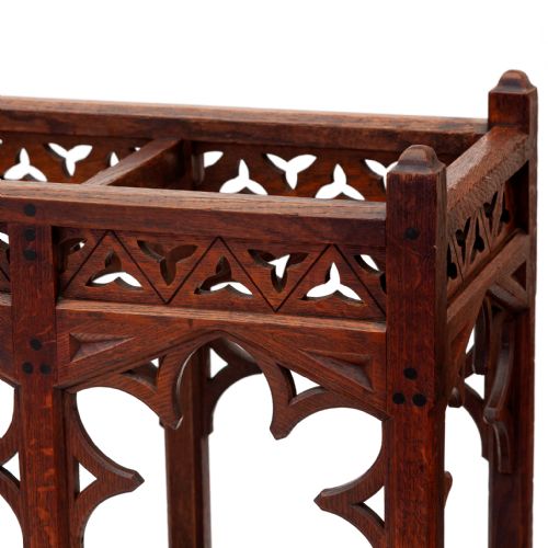 SUPERB OAK GOTHIC UMBRELLA STAND - ADDITIONAL PHOTO 4