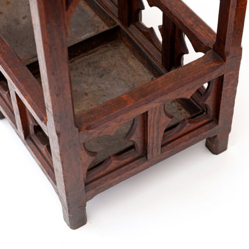 SUPERB OAK GOTHIC UMBRELLA STAND - ADDITIONAL PHOTO 5