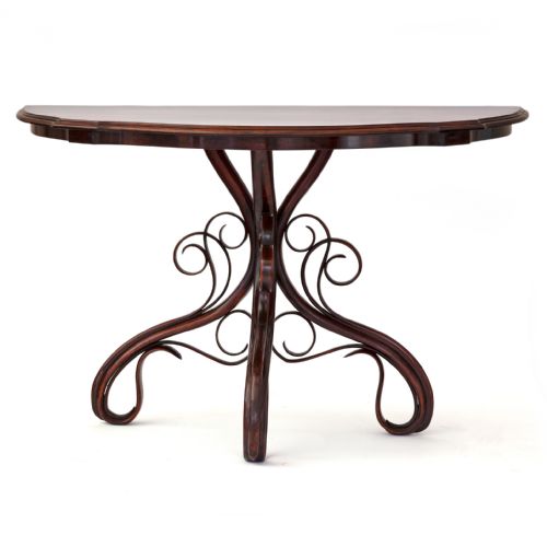 ANTIQUE ROSEWOOD TOPPED BENTWOOD CONSOLE TABLE BY THONET - ADDITIONAL PHOTO 2