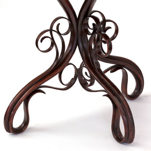 ANTIQUE ROSEWOOD TOPPED BENTWOOD CONSOLE TABLE BY THONET - ADDITIONAL PHOTO 4