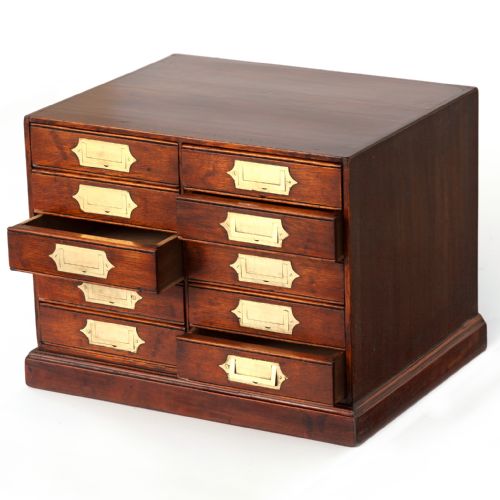 RARE FABULOUS QUALITY WALNUT JEWELLERS CABINET - ADDITIONAL PHOTO 1