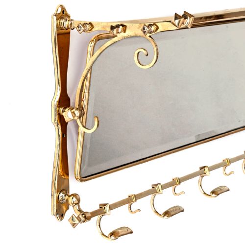 STUNNING LARGE FRENCH MIRRORED PORTMANTEAU WITH ORIGINAL PLATE - ADDITIONAL PHOTO 1