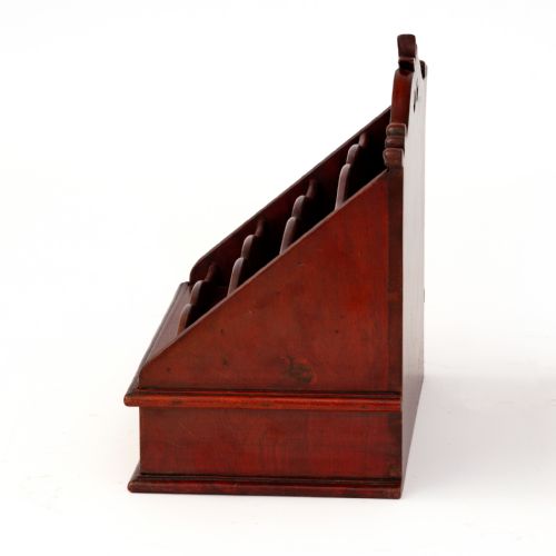 CARVED MAHOGANY WATERFALL DESK TIDY - ADDITIONAL PHOTO 2