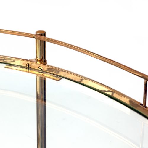 LARGE FRENCH THREE TIER GALLERIED BRASS DISPLAY STAND - ADDITIONAL PHOTO 3