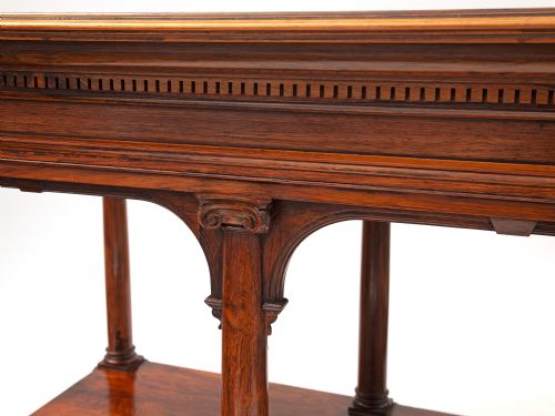 HOWARD SONS ROSEWOOD GOTHIC REVIVAL LIBRARY OR DISPLAY TABLE - ADDITIONAL PHOTO 3