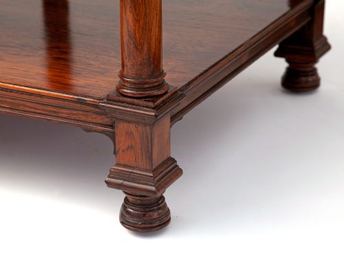 HOWARD SONS ROSEWOOD GOTHIC REVIVAL LIBRARY OR DISPLAY TABLE - ADDITIONAL PHOTO 4