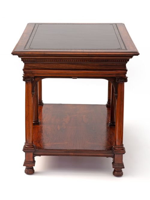 HOWARD SONS ROSEWOOD GOTHIC REVIVAL LIBRARY OR DISPLAY TABLE - ADDITIONAL PHOTO 5