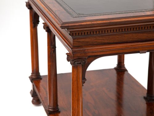 HOWARD SONS ROSEWOOD GOTHIC REVIVAL LIBRARY OR DISPLAY TABLE - ADDITIONAL PHOTO 6
