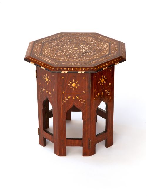 SMALL HOSHIAPUR TABLE WITH INLAID TOP - ADDITIONAL PHOTO 1