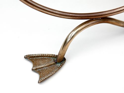 MID 20TH CENTURY MAISON JANSEN BRASS SWAN MAGAZINE RACK - ADDITIONAL PHOTO 1