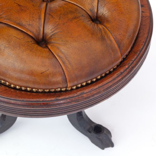 POLISHED OAK HEAVILY CARVED SHIPS CHAIR - ADDITIONAL PHOTO 5