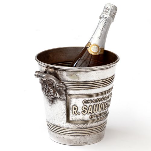 HEAVILY EMBOSSED SILVER PLATE CHAMPAGNE BUCKET - ADDITIONAL PHOTO 1