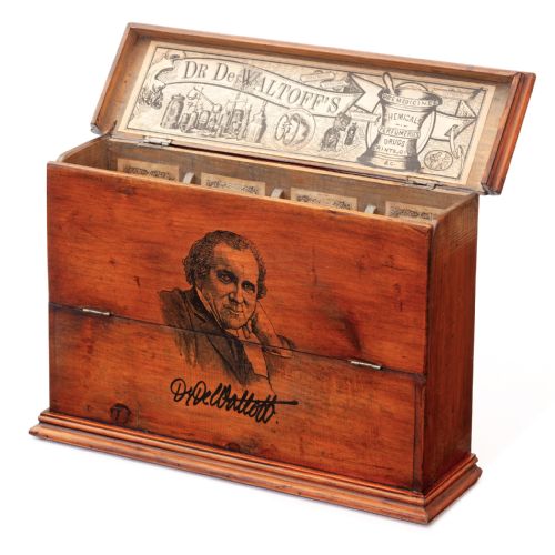 EXTRAORDINARY POLISHED WOOD APOTHECARYS DISPLAY BOX - ADDITIONAL PHOTO 4