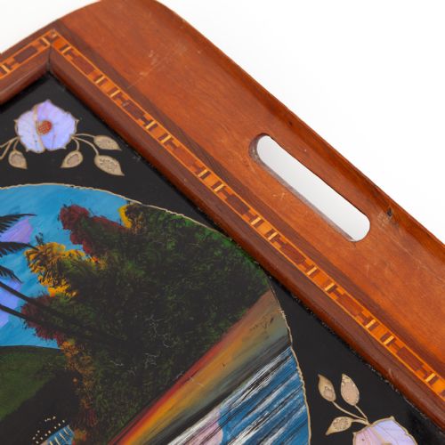 BRAZILIAN BUTTERFLY TRAY WITH SCENIC VIEW OF RIO DE JANEIRO - ADDITIONAL PHOTO 3