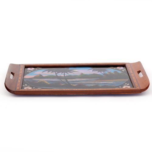 BRAZILIAN BUTTERFLY TRAY WITH SCENIC VIEW OF RIO DE JANEIRO - ADDITIONAL PHOTO 4