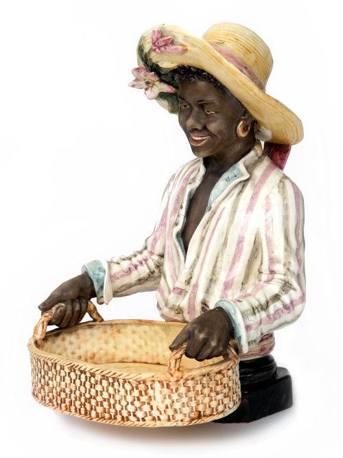 LATE 19TH CENTURY GLAZED BLACKAMORE HOLDING BASKET - ADDITIONAL PHOTO 1
