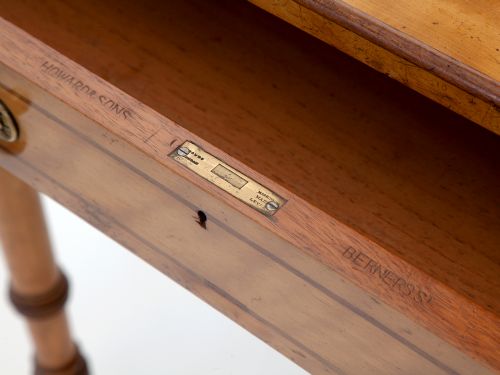 HOWARD SONS SATIN BIRCH AESTHETIC STYLE WRITING TABLE - ADDITIONAL PHOTO 2