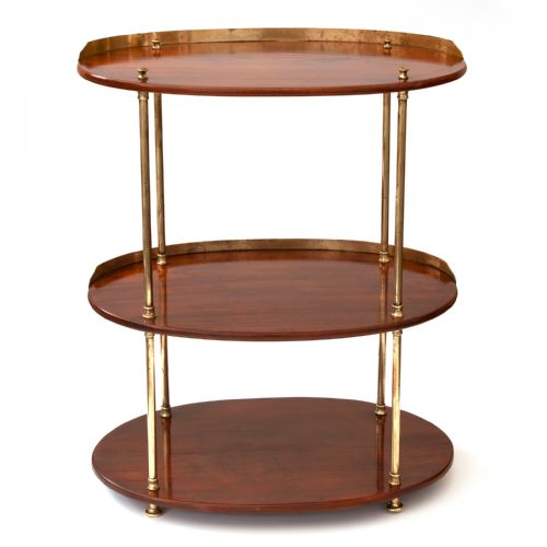POLISHED WALNUT AND BRASS MOUNTED CAMPAIGN WASHSTAND - ADDITIONAL PHOTO 1