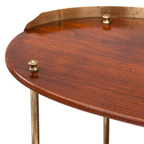 POLISHED WALNUT AND BRASS MOUNTED CAMPAIGN WASHSTAND - ADDITIONAL PHOTO 2