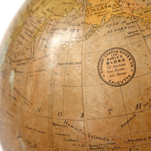 CHANDY CHARAN CO OF CALCUTTA 12 TERRESTRIAL GLOBE - ADDITIONAL PHOTO 4