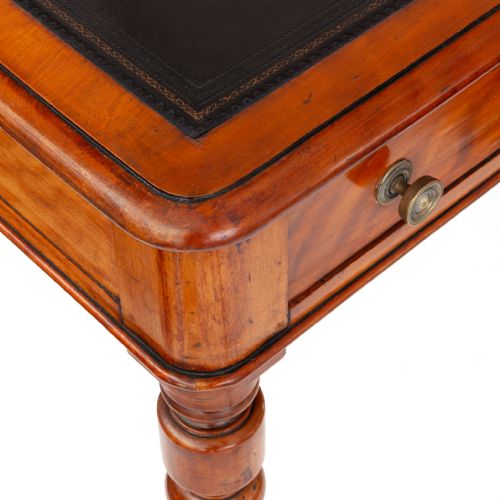 ANTIQUE SATIN BIRCH WRITING TABLE BY J SHOOLBRED - ADDITIONAL PHOTO 1
