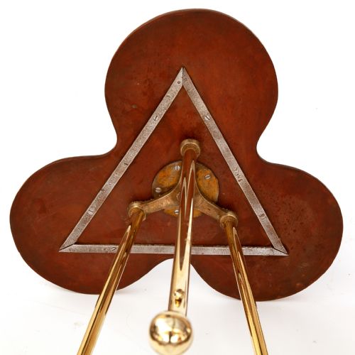HALLS PATENT BRASS AND MAHOGANY DRINKS TABLE - ADDITIONAL PHOTO 3
