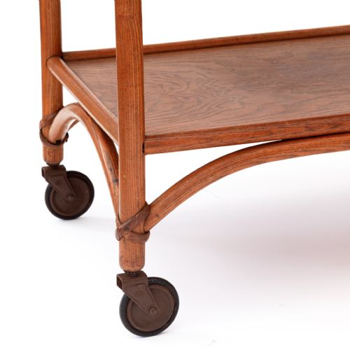 CANE BOUND BEECH DRINKS TROLLEY BY LUSTY OF LEICESTER - ADDITIONAL PHOTO 2
