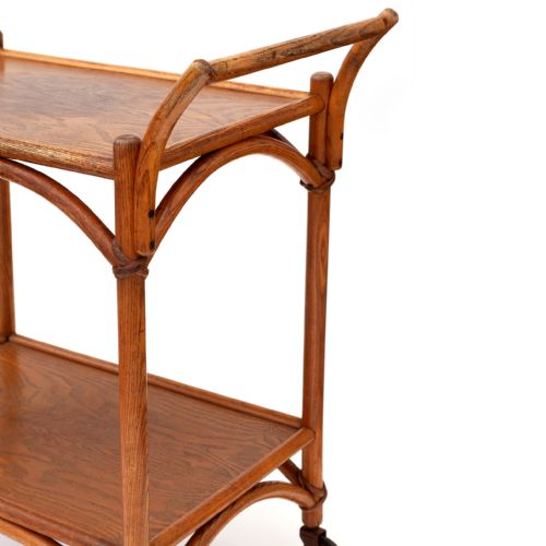 CANE BOUND BEECH DRINKS TROLLEY BY LUSTY OF LEICESTER - ADDITIONAL PHOTO 4
