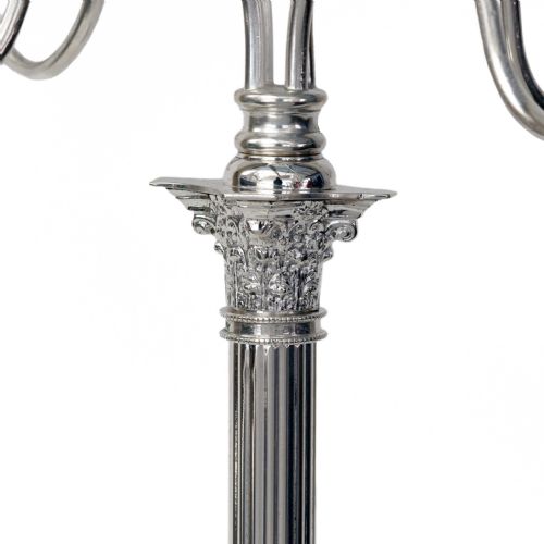 FIVE BRANCH SILVER PLATED CLARKE'S CRICKLITE CANDELABRA - ADDITIONAL PHOTO 3