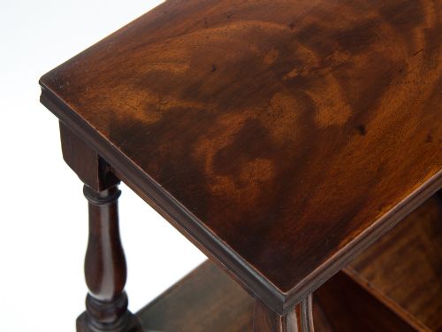 LARGE FLAME MAHOGANY SECTIONED LAWYERS BOOK TROUGH - ADDITIONAL PHOTO 1