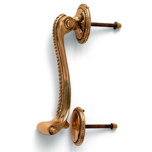 SOLID BRASS DOOR KNOCKER AND PLATE - ADDITIONAL PHOTO 1