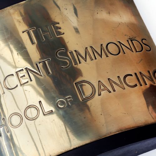 SCHOOL OF DANCING CURVED BRASS EXTERIOR SIGN - ADDITIONAL PHOTO 2