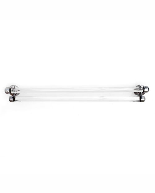 DOUBLE GLASS TOWEL RAIL WITH CHROME MOUNTINGS - ADDITIONAL PHOTO 1