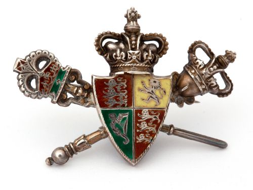 VICTORIAN SILVER AND ENAMEL ARTICULATED BROOCH - ADDITIONAL PHOTO 1