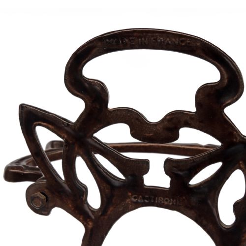 ART NOUVEAU ENAMELLED CAST IRON STICK OR UMBRELLA STAND - ADDITIONAL PHOTO 5