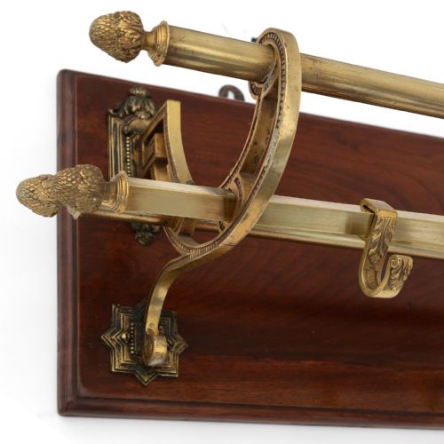 CHUNKY BASS COAT RACK WITH BEAUTIFULLY CAST MOUNTING PLATES - ADDITIONAL PHOTO 2