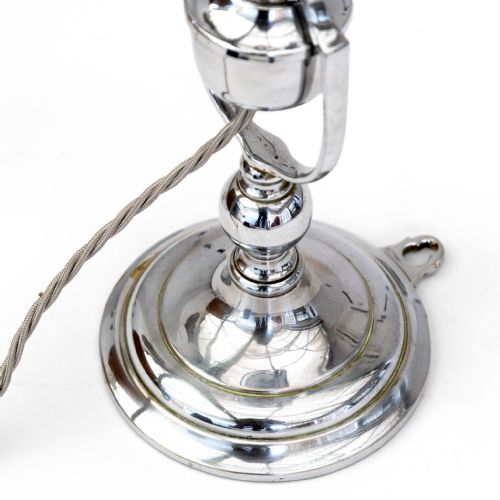 EXCEPTIONAL NICKEL PLATED SHIP'S GIMBAL LAMP - ADDITIONAL PHOTO 2