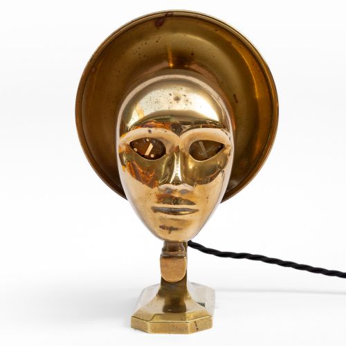 BRASS TABLE LAMP INSPIRED BY FRITZ LANG'S FILM METROPOLIS - ADDITIONAL PHOTO 1
