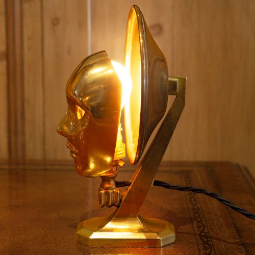 BRASS TABLE LAMP INSPIRED BY FRITZ LANG'S FILM METROPOLIS - ADDITIONAL PHOTO 10