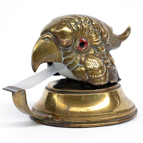 Decorative Brass Desk Top Parrot Tape Dispenser