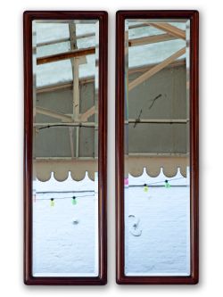 PAIR OF ROSEWOOD PIER MIRRORS