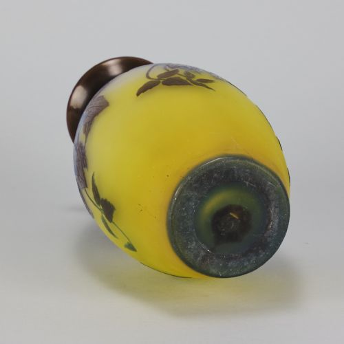 ART NOUVEAU CAMEO GLASS BLUE FLOWER VASE BY EMILE GALL - ADDITIONAL PHOTO 11