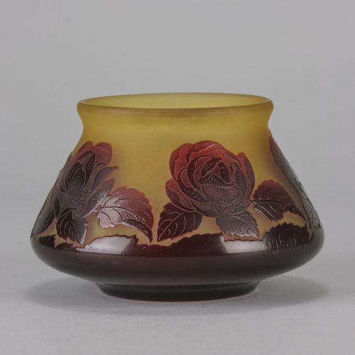 20TH CENTURY CAMEO GLASS VASE ENTITLED FLORAL BOWL BY PAUL NICOLAS - ADDITIONAL PHOTO 8