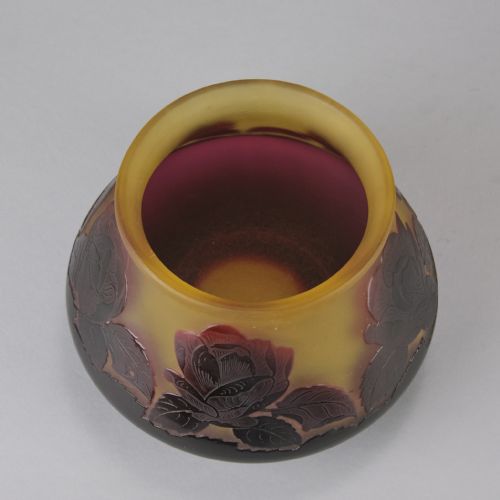 20TH CENTURY CAMEO GLASS VASE ENTITLED FLORAL BOWL BY PAUL NICOLAS - ADDITIONAL PHOTO 12