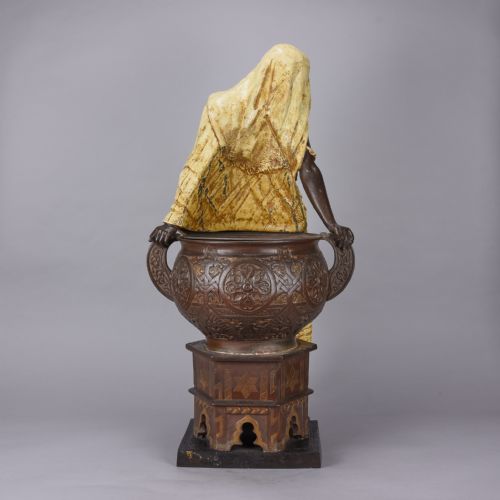 LATE 19TH CENTURY POLYCHROMED SCULPTURE ENTITLED ROMANTIC BEAUTY BY ARTHUR WAAGEN - ADDITIONAL PHOTO 5