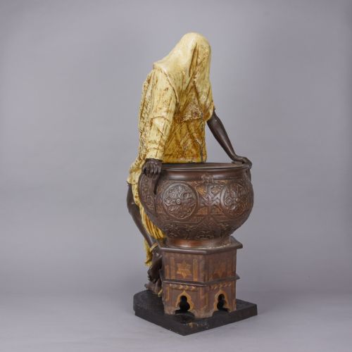 LATE 19TH CENTURY POLYCHROMED SCULPTURE ENTITLED ROMANTIC BEAUTY BY ARTHUR WAAGEN - ADDITIONAL PHOTO 6